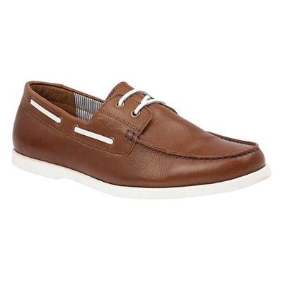 Brown leather 'Holbrook' boat shoes